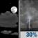 Wednesday Night: Partly Cloudy then Chance Showers And Thunderstorms